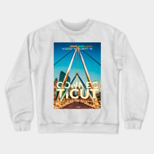 Connecticut Travel Poster Crewneck Sweatshirt